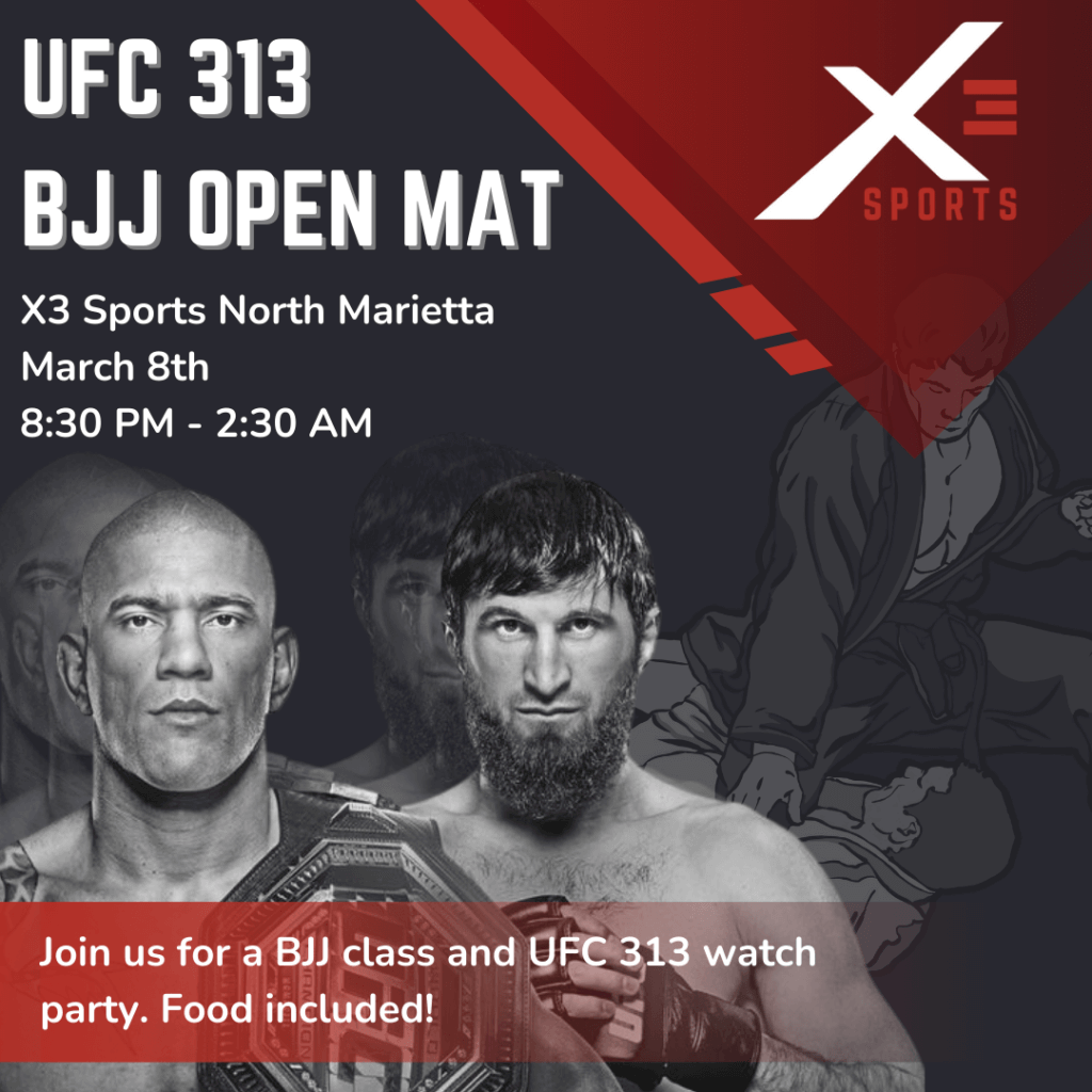 UFC 313 BJJ Open Mat + Watch Party at X3 Sports North Marietta – X3 Sports